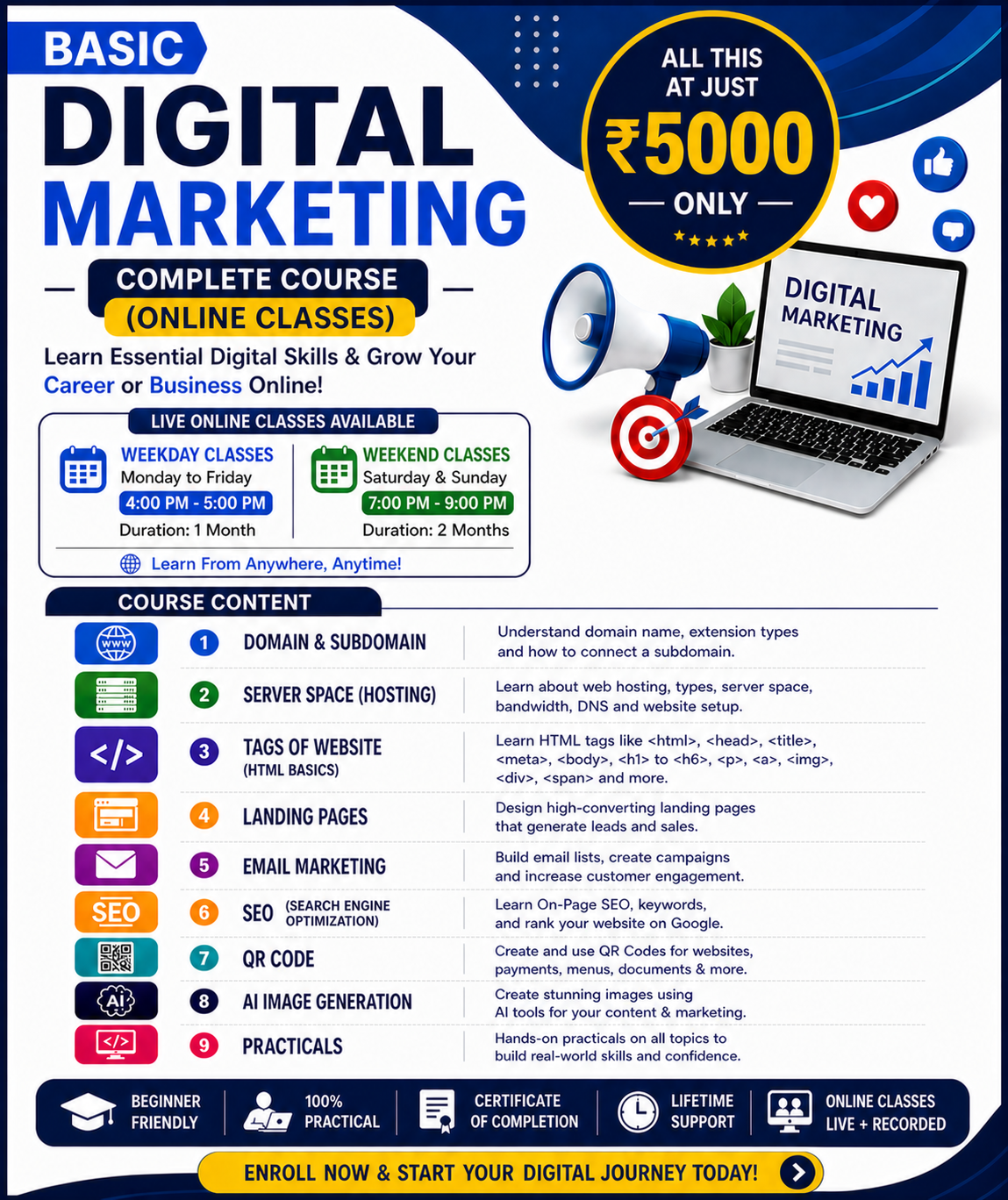 Online Basic Digital Marketing Course